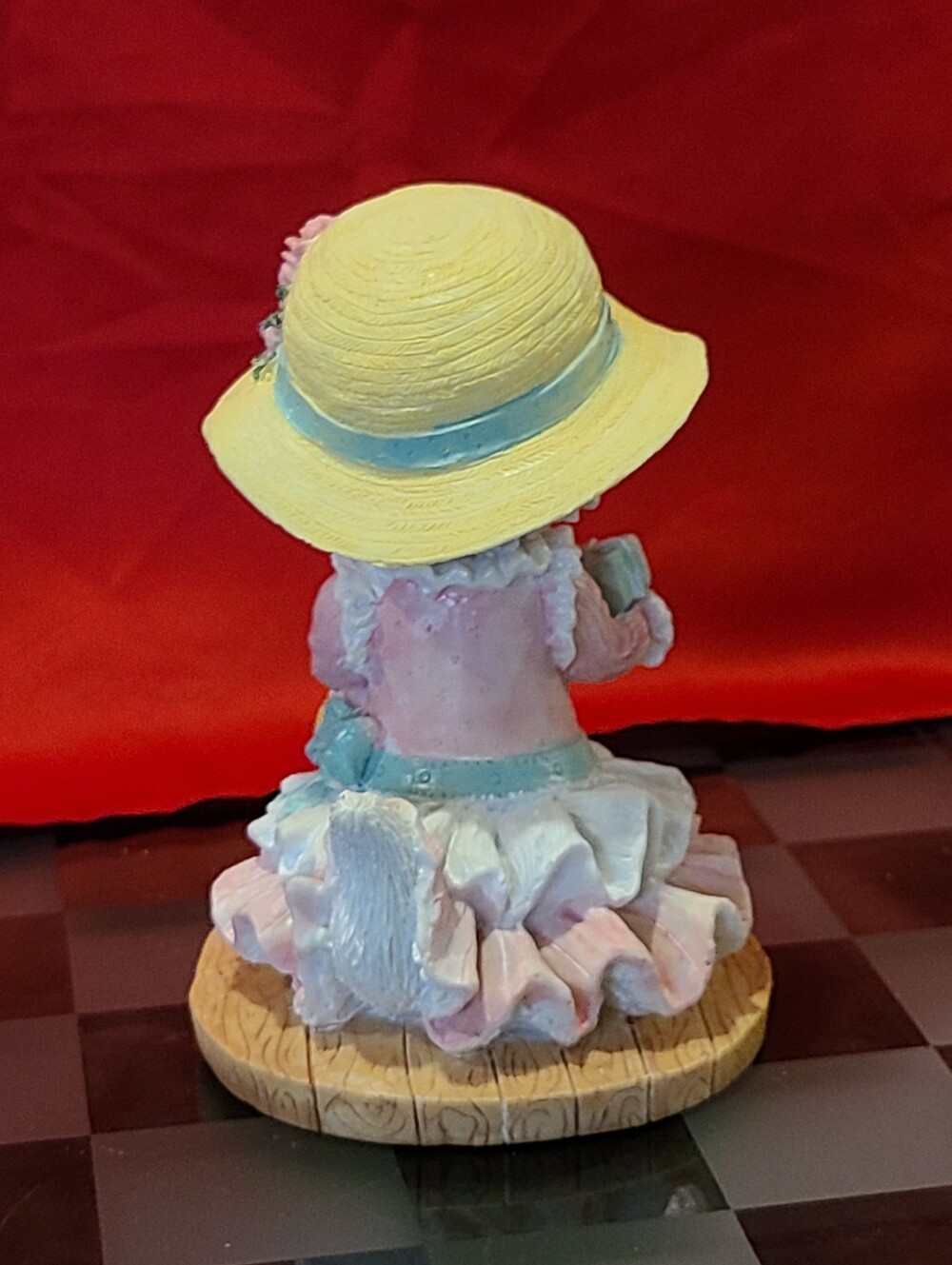 Yellow Hat Pink Kitty Figurine Home Accent - Picture 4 of 8